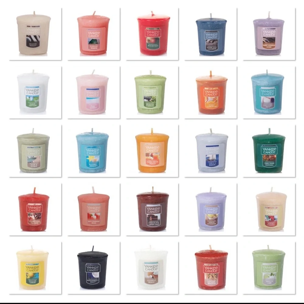 12 Yankee Candle Votive Mystery lot Assorted Colors scents